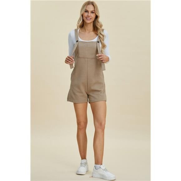 Double Take Full Size Texture Sleeveless Romper - Picture 13 of 16